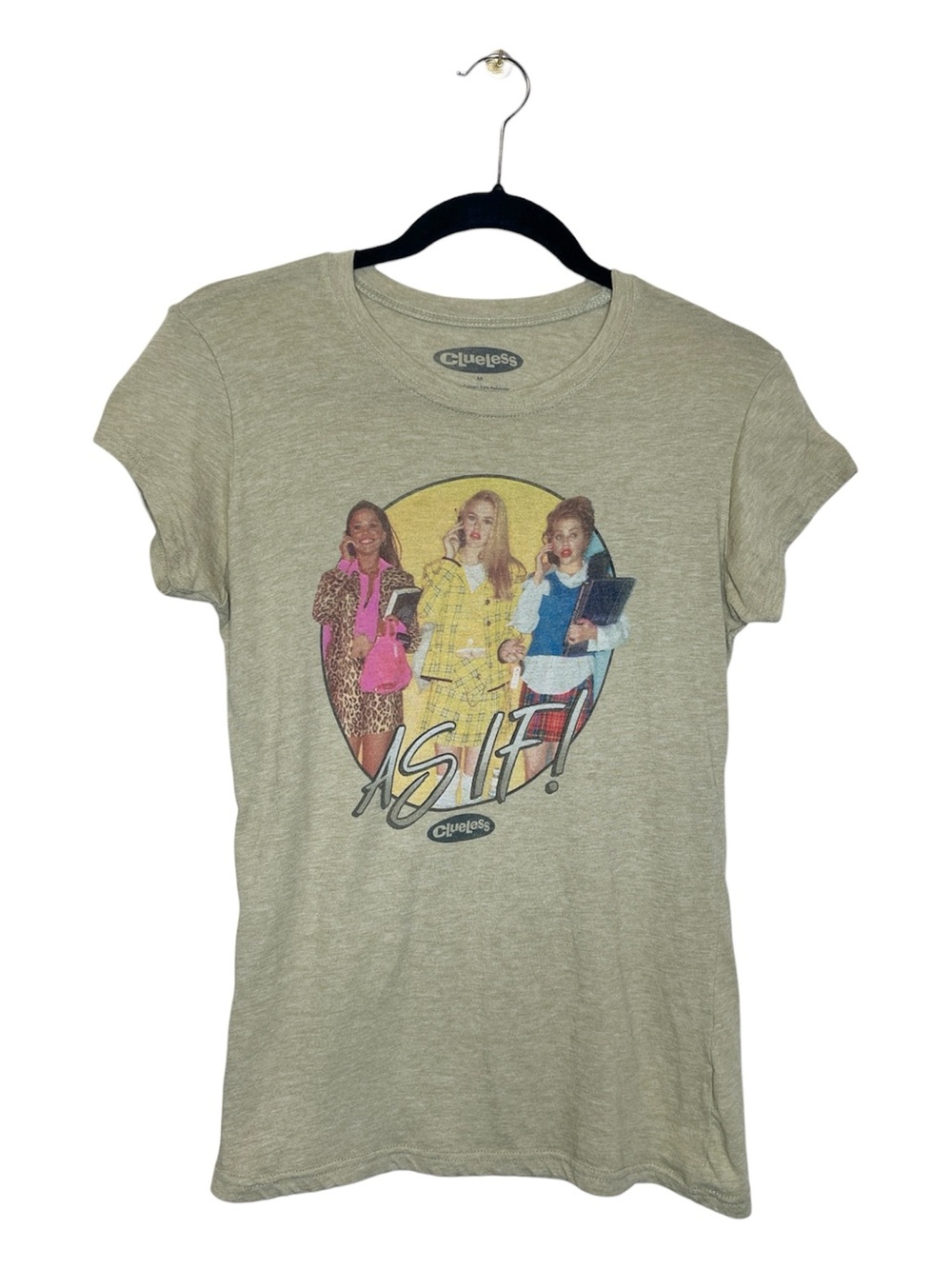 Clueless Movie AS IF Graphic Print Fitted Tee size Medium